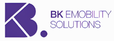 BK Emobility Solutions logo featuring a stylized purple BK icon for electric vehicle technology.