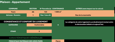 Calculateur taxe foncière