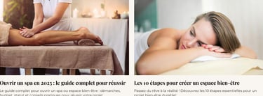 articles de blog donnant des conseils en création de spa et développement d'espaces bien-être