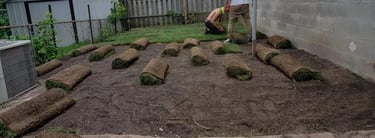 sodding job in progress