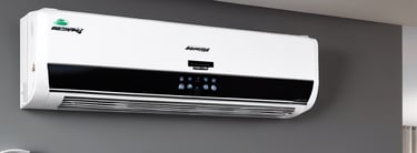 a picture of a modern air conditioner , todos los equipos del mercado para practicar equipos reales