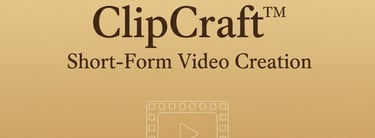 ClipCraft™ is short-form video creation, done for you.