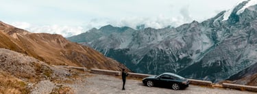 porsche in austrian alps