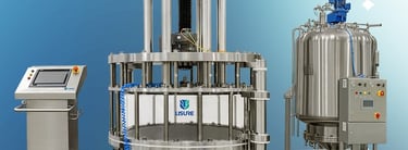 Process columns and packing station
