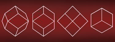Projections of the rhombic dodecahedron