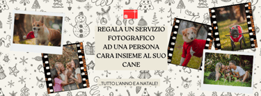 gift card per regalare un servizio fotografico ad una persona cara insieme al suo cane