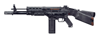 STG-60 rifle from Wolfenstein, retro-futuristic 3D printed replica original version