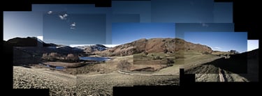 A massive fine art photo joiner of Slaters Bridge Walk in the Lake District, UK