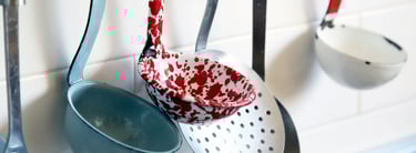 assorted metal ladles
