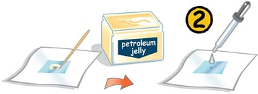 colocar gota de água em pedaço de papel