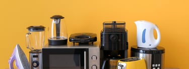 a microwave with a microwave and a blender