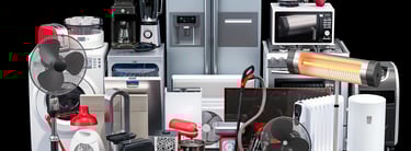 a bunch of appliances and appliances are shown in this image