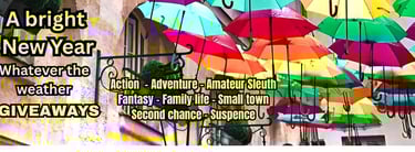 A Bright New Year of Freebies and Giveaways in Action, Adventure, Fantasy,, and Suspense.