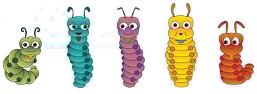 The Little Larva - characters