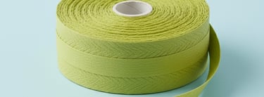 Durable braided paper ribbon rolls for eco paper bag handles