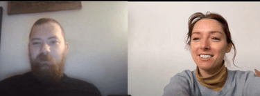 A screentshot of a teams recording showing Chandy (left of screen) and Ashley (right of screen).