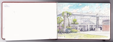 Urban sketch artbook by Evgeny Bondarenko