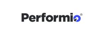 Performio logo for sales commission software with blue circular icon.