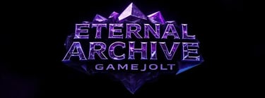a logo for the eternal archive community on gamejolt