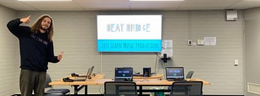 Luca at School running a workshop