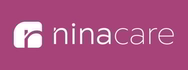 Logotipo Ninacare em fundo roxo