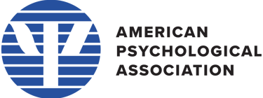 a blue and black logo with the words american psychological psychological psychological