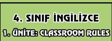 4. sınıf ingilizce 1. ünite