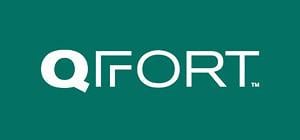 a green and white q - font on a green background