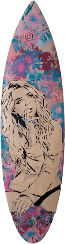 Efin surfboard art
