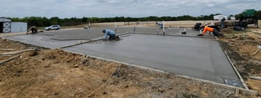 Minimalist and spacious concrete foundation in Columbia, SC