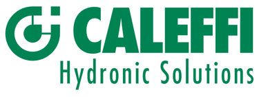 Green Caleffi Hydronic Solutions logo for heating and plumbing systems.