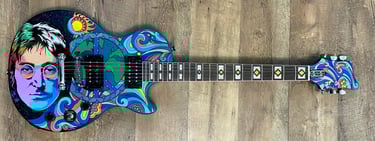 John Lennon hand-painted guitar