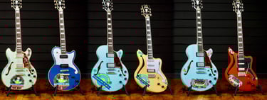 Dead and Company hand-painted guitars - graffiti-garage by Nancy Elhallak