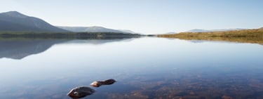 Calming image of a lake and mountains in Connemara