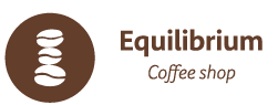 Equilibrium Coffee Shop logotype bannière
