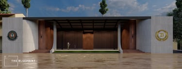 Blue Print Of Open air theater proposed to be built with the help of donors & in collaboration with