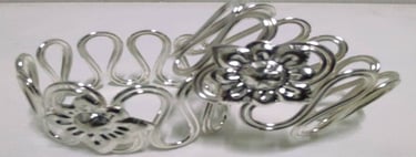 "Handcrafted tribal mesh arm cuff bangle with adjustable open design–upper arm jewelry-for international trade"