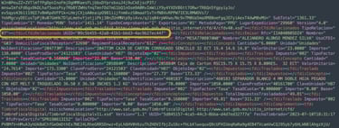 XML relacionado con el anticipo