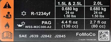 HFO1234YF refrigerant gas