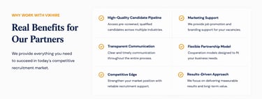 Recruitment Partnership Europe benefits with VikHire