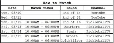 PPA Texas Open | How to Watch