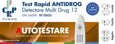 CRP Fusion rapid multi-drug saliva test kit for at-home 12-panel drug screening and detection.