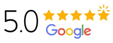 a google search engine logo with five stars