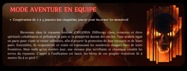 Mode aventure en équipe