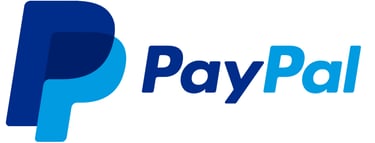 Official PayPal logo featuring the blue double P monogram and brand name for online payments.