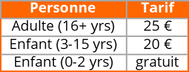 Les Sources chambres tarifs supplémentaires