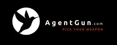 AgentGun.com logo featuring a hummingbird silhouette and the slogan Pick Your Weapon.