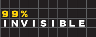 99% Invisible logo with yellow '99%' and white text on a grid background.