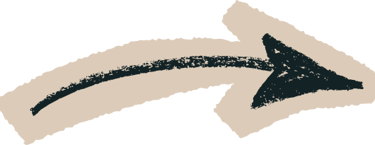 Hand-drawn black arrow icon pointing right on a torn beige paper background.