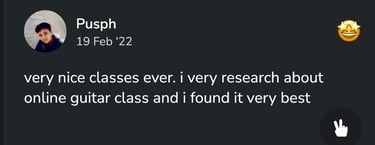 A student's review about our musciwale's online music class